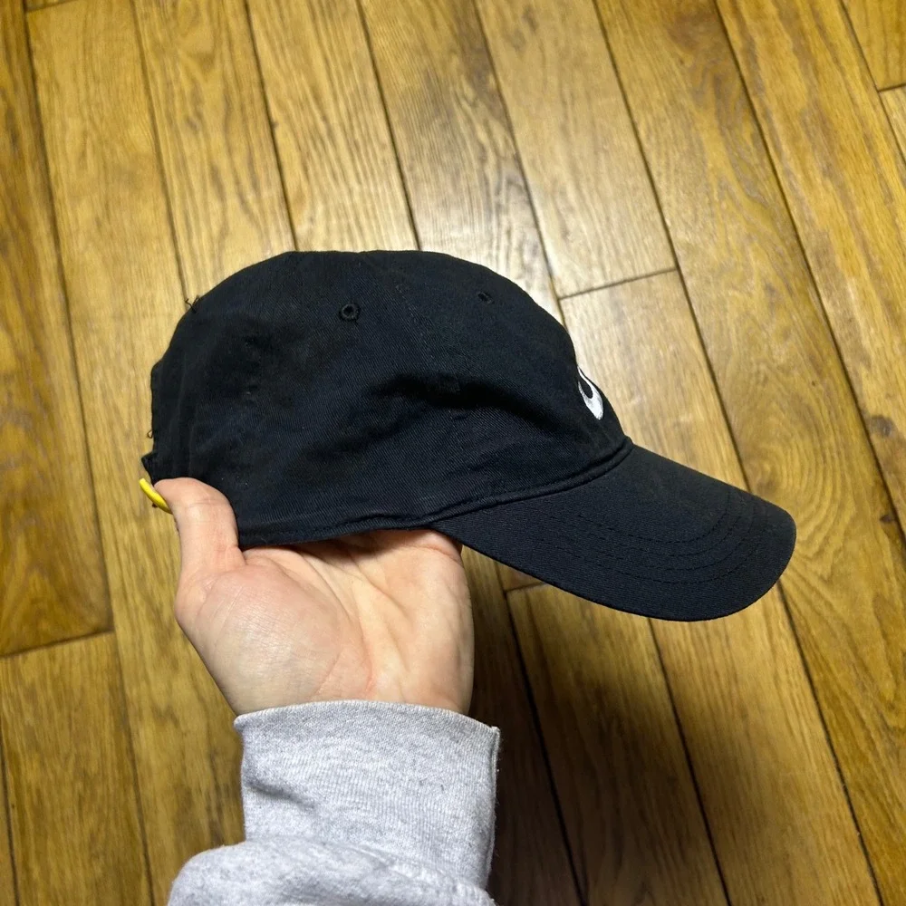 Nike Swoosh Baseball Cap Black Adjustable‎ Hat Youth Size 4-7 Embroidered Logo